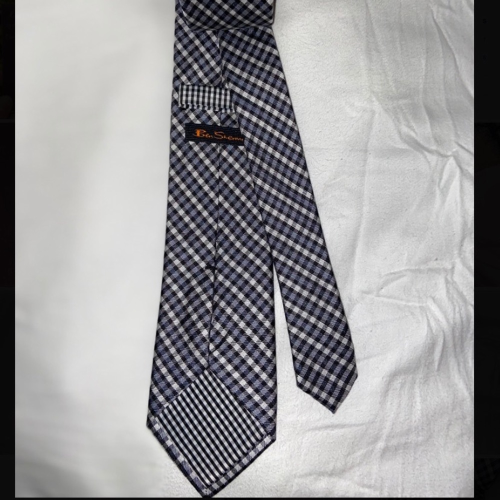BEN SHERMAN Checkered Tie